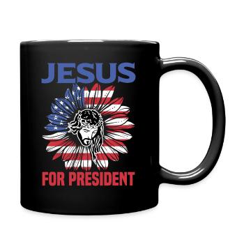 Jesus For President - Full Colour Mug - black - Right