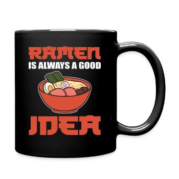 Ramen japanische Nudeln Kochen oder Koch - Tasse einfarbig - Schwarz - Rechts