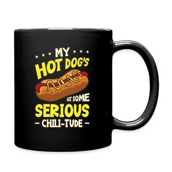 Chili Dog Hot dog Sausage Fastfood - Full Colour Mug - black - Right