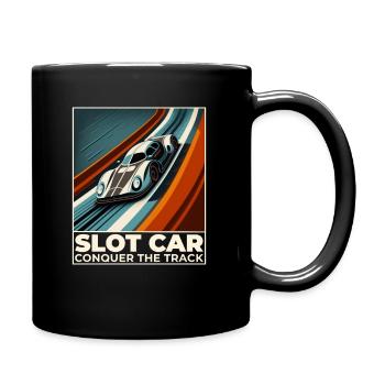 Slotcar Slot Racing Car Cool Track Retro - Tasse einfarbig - Schwarz - Rechts