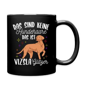 Viszla Hundefan Hundebesitzer Hund Gassi Geher Hun - Tasse einfarbig - Schwarz - Rechts