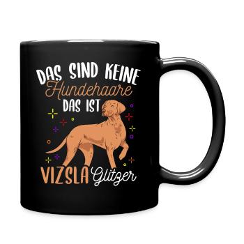 Viszla Hundefan Hundebesitzer Hund Gassi Geher Hun - Tasse einfarbig - Schwarz - Rechts