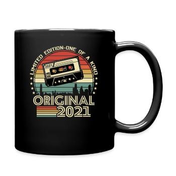 Vintage Geburtstags-Geschenk 2021 - Tasse einfarbig - Schwarz - Rechts