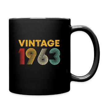 Geschenk zum 60. Geburtstag Jahrgang 1963 Männer Frauen 60 Jahre - Tasse einfarbig - Schwarz - Rechts