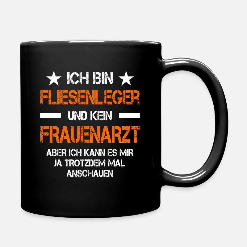 Fliesenleger Arbeit Kollege Fliesen Leger Geschenk - Tasse einfarbig - Schwarz