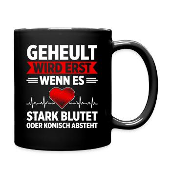Erste Hilfe Für Ersthelfer Rettungssanitäter Sanit - Tasse einfarbig - Schwarz - Rechts