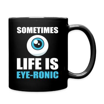 Optiker - Tasse einfarbig - Schwarz - Rechts