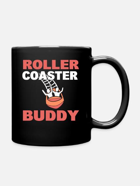 Roller Coaster Buddy Achterbahnliebhaber - Tasse einfarbig - Schwarz
