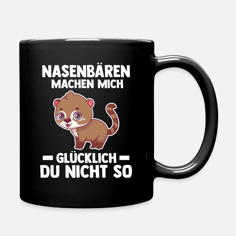 Nasenbär - Tasse einfarbig - Schwarz