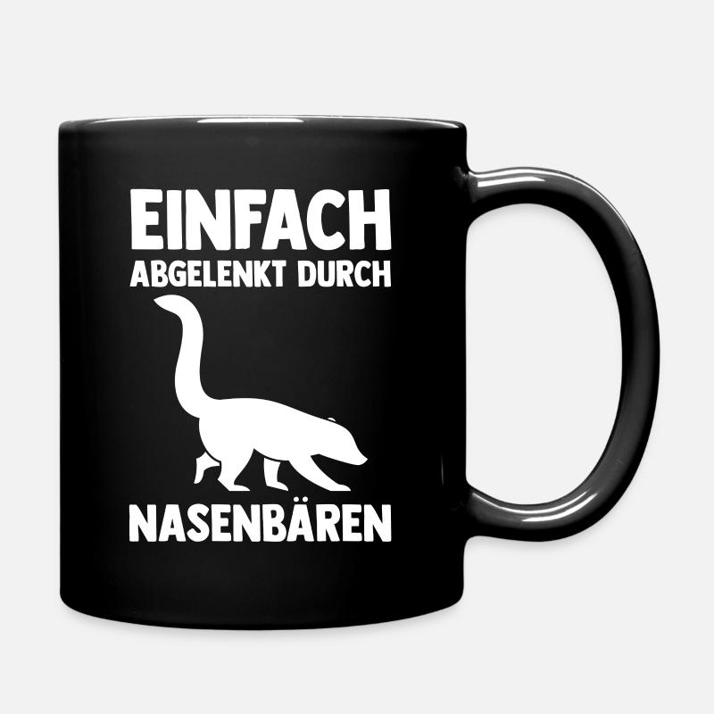 Nasenbär - Tasse einfarbig - Schwarz