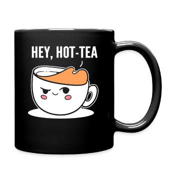 Hey, Hot-tea Tee -Enthusiast - Tasse einfarbig - Schwarz - Rechts