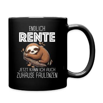 Ruhestand Rentner Rente Pension Renteneintritt - Tasse einfarbig - Schwarz - Rechts
