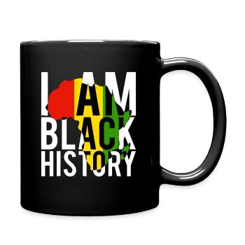 I Am Black History - Black History Month & Pride - Full Colour Mug - black - Right