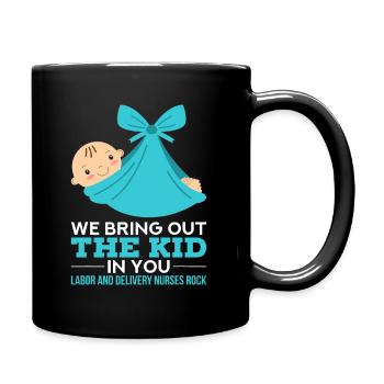 Wehenkrankenschwestern Wir bringen das Kind in dir zum Vorschein - Tasse einfarbig - Schwarz - Rechts