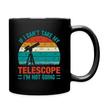 Teleskop Kosmologie Wissenschaft Sterne Himmel - Tasse einfarbig - Schwarz - Rechts