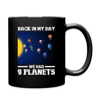 Planeten Sonnensystem Univerum Weltall - Tasse einfarbig - Schwarz - Rechts