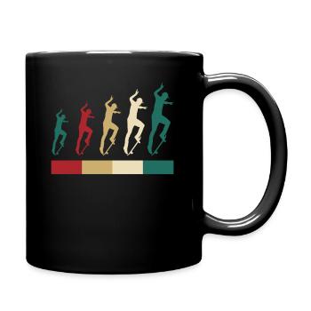 Amateur de skateboard rétro vintage - Mug uni - noir - Droite