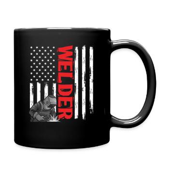 Soudeur Soudeur USA Flag Patriot - Mug uni - noir - Droite