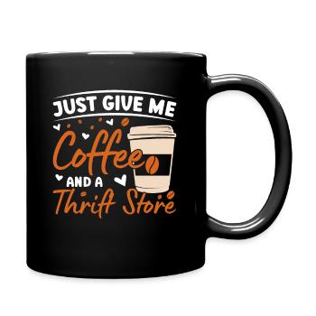 Coffee & Thrift Store Sustainability - Full Colour Mug - black - Right