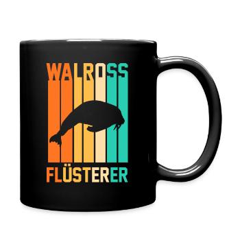 Walross - Tasse einfarbig - Schwarz - Rechts