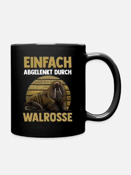 Walross - Tasse einfarbig - Schwarz