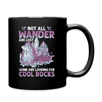 Wandern Sie auf der Suche nach coolen Felsen - Tasse einfarbig - Schwarz - Rechts