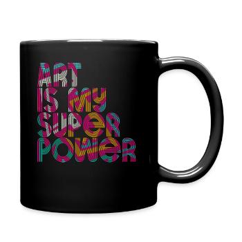 L’art est mon superpouvoir - Mug uni - noir - Droite