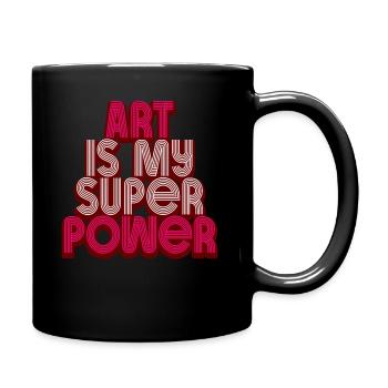 Art Is My Superpower - Full Colour Mug - black - Right