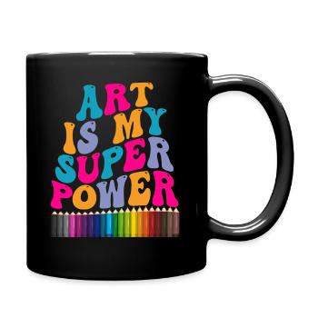 L’art est mon superpouvoir - Mug uni - noir - Droite