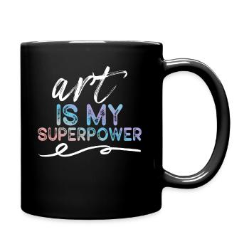 L’art est mon superpouvoir - Mug uni - noir - Droite