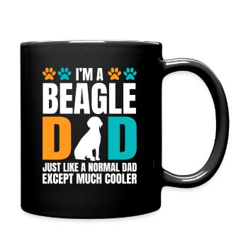 I'm A Beagle Dad Lustiger Spruch - Tasse einfarbig - Schwarz - Rechts