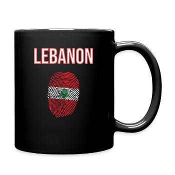 Libanon - Tasse einfarbig - Schwarz - Rechts