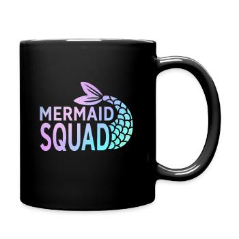 Mermaid Squad Birthday Squad for Party Mom Mama - Full Colour Mug - black - Right