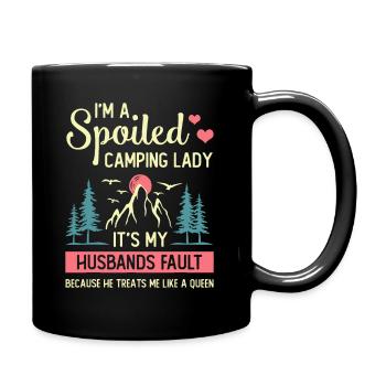 Wohnmobil Wohnmobil Urlaub Camping - Tasse einfarbig - Schwarz - Rechts