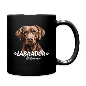 Chocolate Labrador Retriever Brown Labbi Dog - Full Colour Mug - black - Right