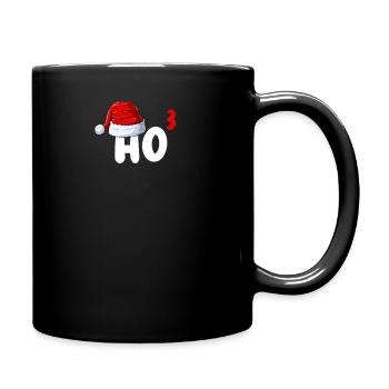 Ho Ho Ho Weihnachts-design Weihnachtsmann - Tasse einfarbig - Schwarz - Rechts