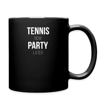 Soirée tennis - Mug uni - noir - Droite