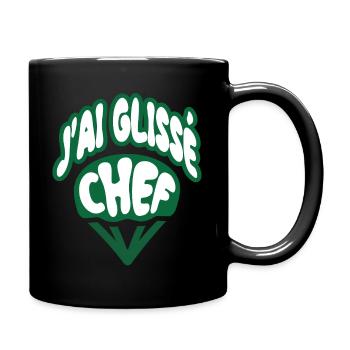 j ai glissé chef la 7ème compagnie parachute - Mug uni - noir - Droite