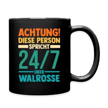Walross - Tasse einfarbig - Schwarz - Rechts