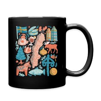 Suède - Mug uni - noir - Droite