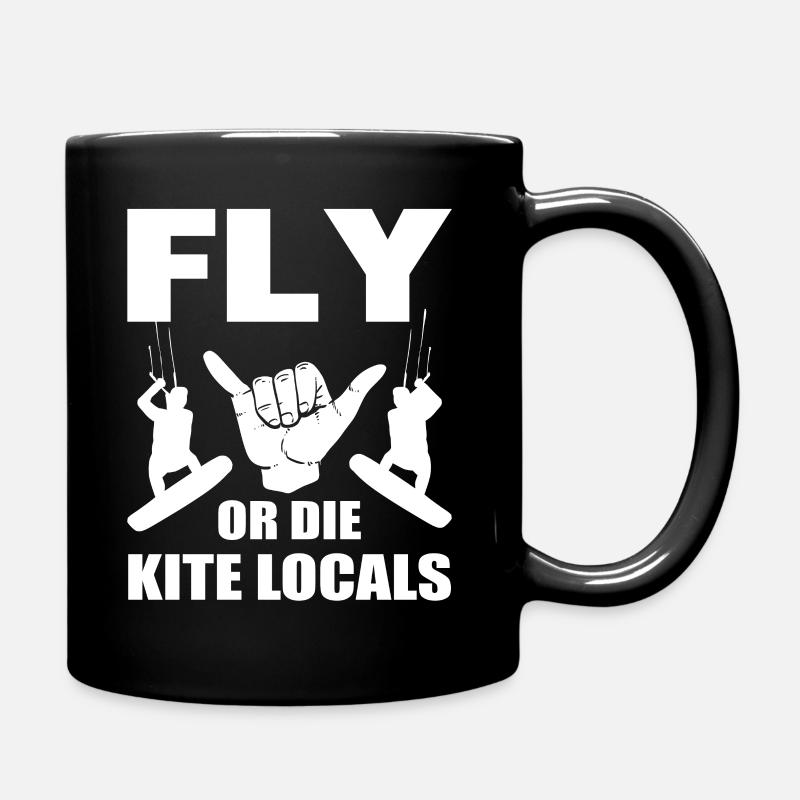 Kitesurfen Kite Surfer - Tasse einfarbig - Schwarz