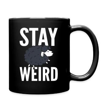 Stay Weird Hirt - Tasse einfarbig - Schwarz - Rechts