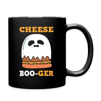Lustiger Käse Burger Grillkoch - Tasse einfarbig - Schwarz - Rechts