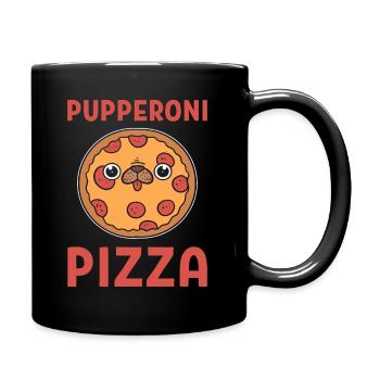 Pupperoni Pizza Hundeltern - Tasse einfarbig - Schwarz - Rechts