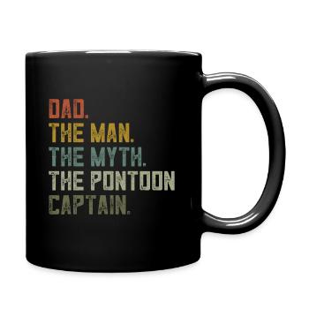 Bateau à voile pour hommes Papa, Capitaine de ponton - Mug uni - noir - Droite