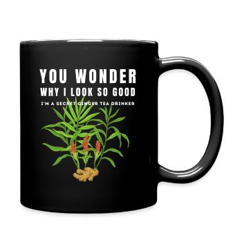 I'M A SECRET GINGER TEA DRINKER Ingwertee Ingwer - Full Colour Mug - black - Right