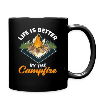 Life Campfire Camping Camper - Mug uni - noir - Droite