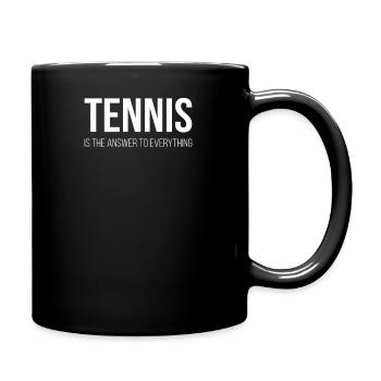 Tennis is the answer to everything - Full Colour Mug - black - Right