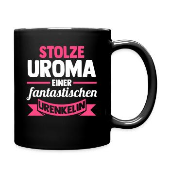 Urgroßmutter Uroma - Tasse einfarbig - Schwarz - Rechts