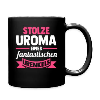 Urgroßmutter Uroma - Tasse einfarbig - Schwarz - Rechts